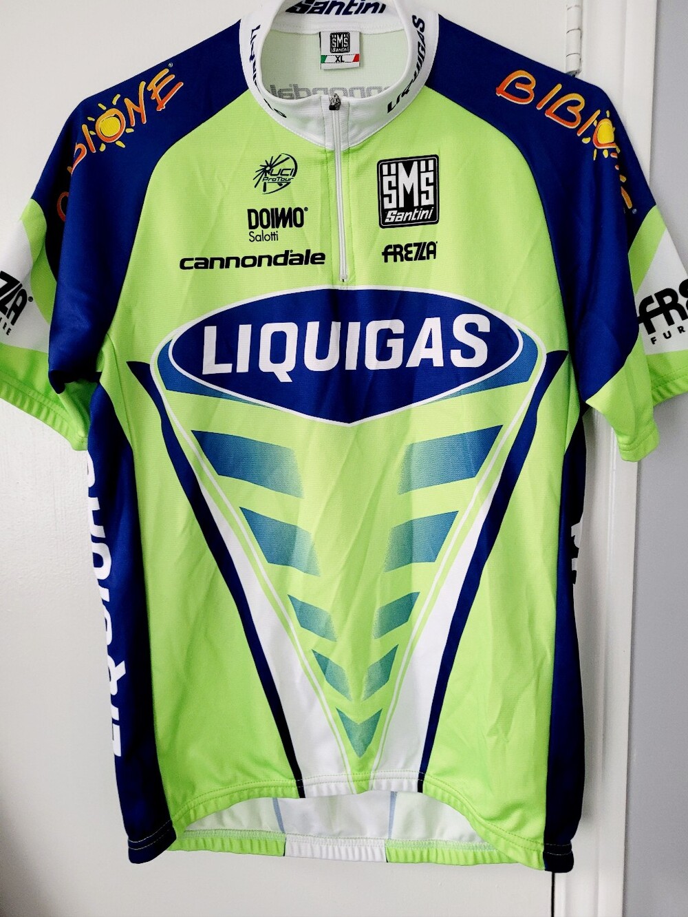Liquigas Cannondale Santini Cycling Jersey XL Vintage Italy
